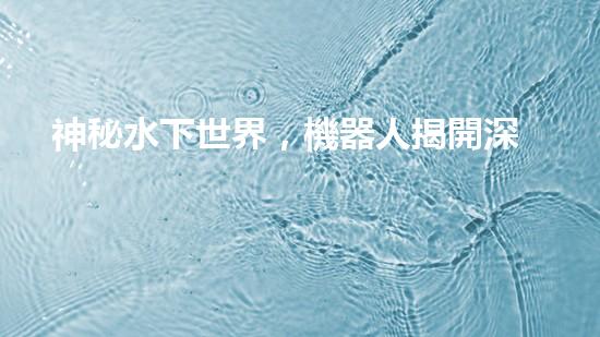 神秘水下世界，機器人揭開深海寶藏！